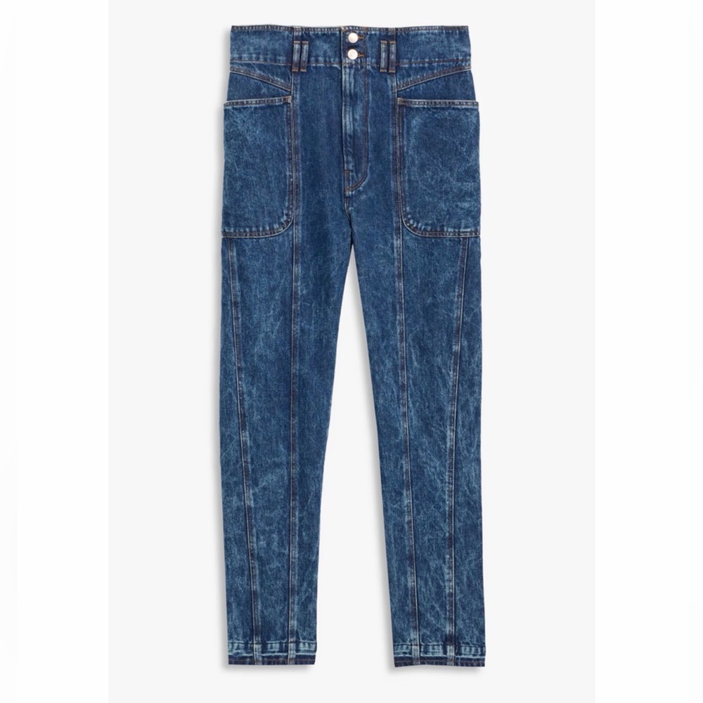 Isabel Marant Etoile High Rise Denim Jeans in Classic Blue